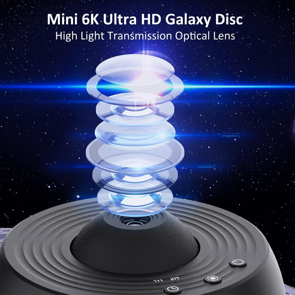 Galaxy Sky Projector nebula projection in dark bedroom